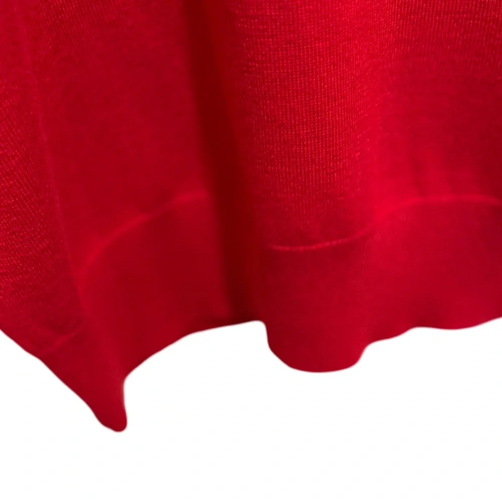 Karl Lagerfeld NWT Sz L Signature Karl Red White Embroidered Knit Sweater (0549) - Picture 5 of 11